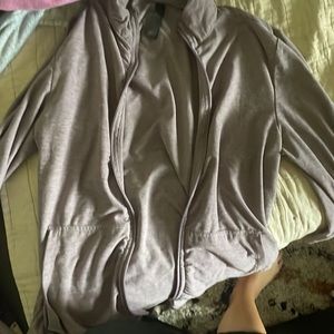 Greyish purple workout jacket